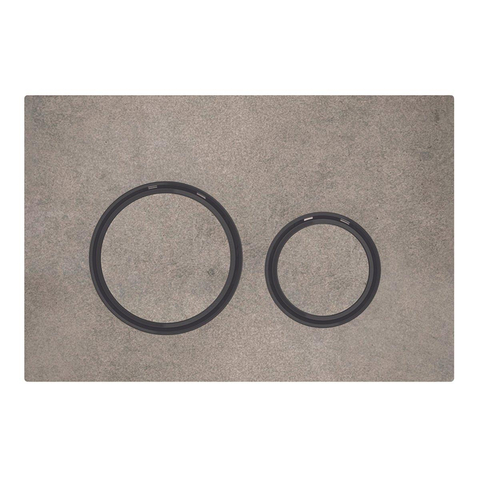 Plaque de commande Geberit Sigma50 - chasse d'eau à 2 boutons - rond - chrome noir/effet béton SW420187