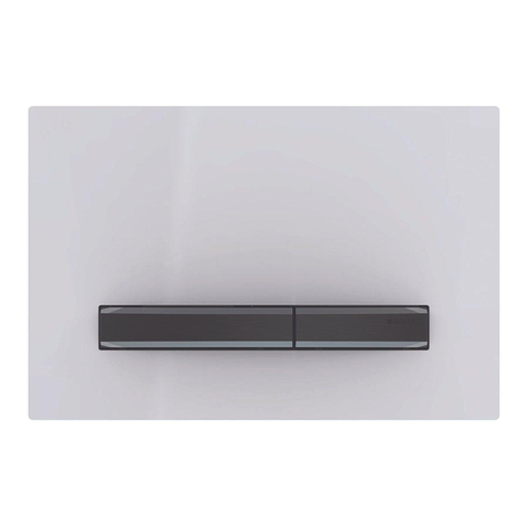 Geberit Sigma50 bedieningsplaat - 2-toets spoeling - vierkant - zwart chroom wit SW420199