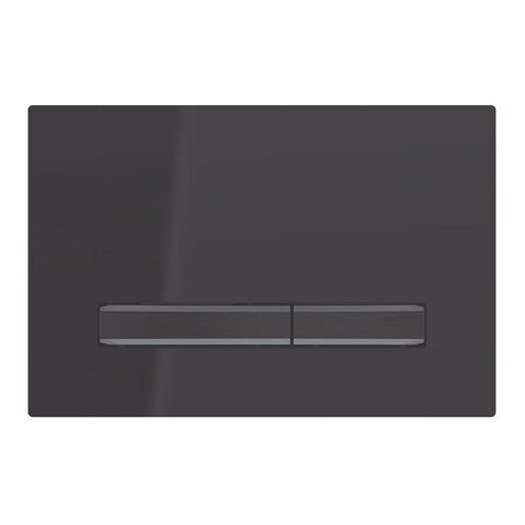 Geberit Sigma50 bedieningsplaat - 2-toets spoeling - vierkant - zwart chroom SW420201