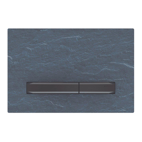 Geberit Sigma50 bedieningsplaat - 2-toets spoeling - vierkant - zwart chroom/Mustang - dualflush - mustang leisteen (grijs) SW420188