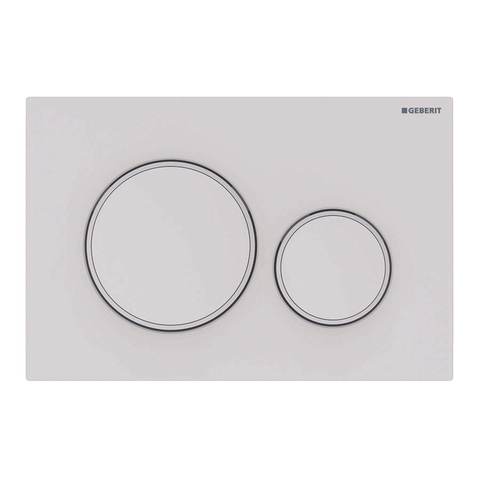 Geberit Sigma20 bedieningsplaat - 2-toets spoeling - rond - dualflush - mat wit SW420203