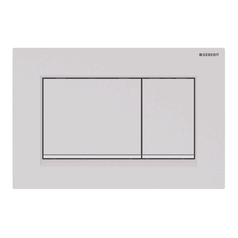 Geberit Sigma20 bedieningsplaat - 2-toets spoeling - rechthoekige knoppen - matwit easy-to-clean/wit - dualflush - mat wit SW420189