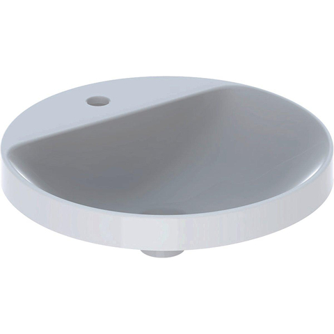 Geberit Variform lavabo - 48x48x17.8cm - rond - 1 trou de robinet - sans trop-plein - blanc SW421978