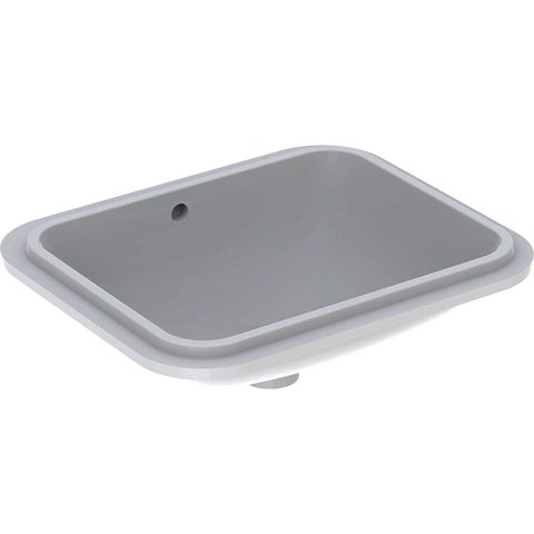 Geberit VARIFORM onderbouwwastafel - 45x44cm - zonder kraangat - met overloop - wit SW422332