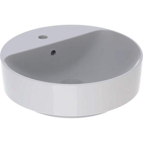Geberit VARIFORM opzetwastafel - 45x45cm - met 1 kraangat - met overloop - glans wit SW422019