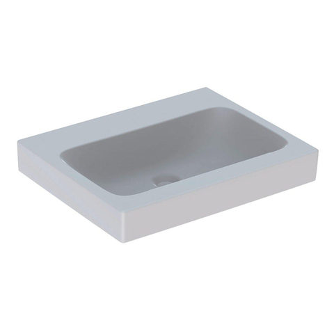 Geberit ICon wastafel - 120x48.5x16cm - 1 wasbak - 2 kraangaten Links en rechts - met overloopgat vuilafstotend - keramiek - glans wit SW422320