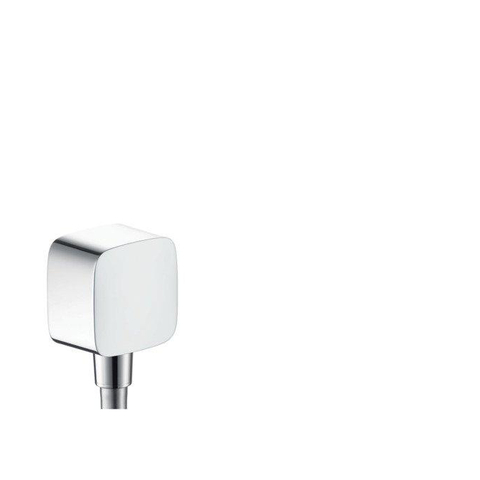 Hansgrohe Fixfit E muuraansluitbocht - met terugslagklep - kunststof - mat wit SW451572