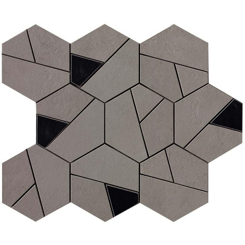 Ceralto Dorsena Mozaïektegel - 25x28.5cm - 9mm - Smoke mat SW1129725