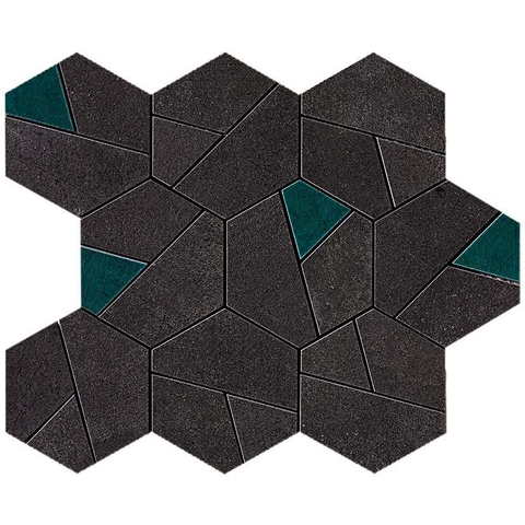 Ceralto Dorsena Mozaïektegel - 25x28.5cm - 9mm - Tarmac mat SW1129688
