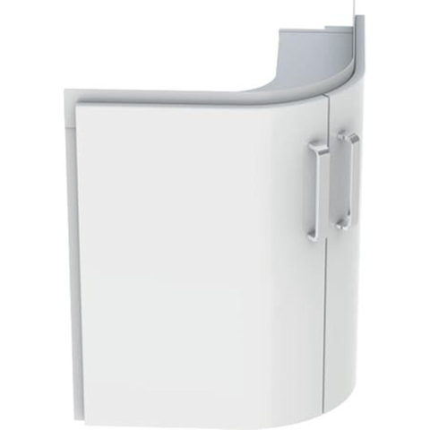 Geberit Renova wastafelonderkast hoek - 2 deur - 69cm - wit glans SW422058