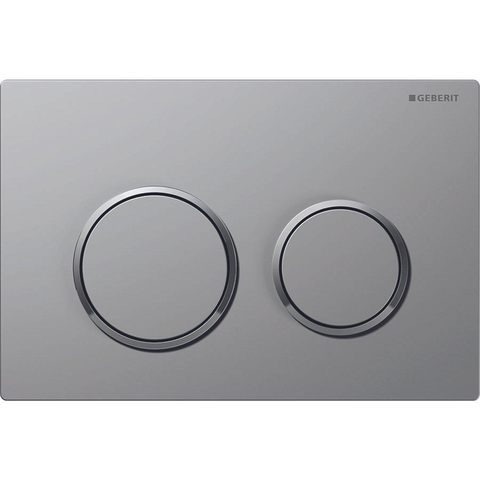 Geberit Omega20 bedieningsplaat - 2-toets spoeling - ronde knoppen - mat chroom/easy-to-clean - chroom SW451695