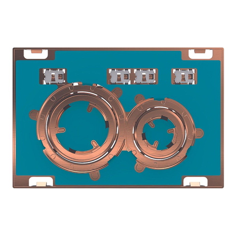 Geberit Sigma50 bedieningsplaat - 2-toets spoeling - ronde knoppen - roodgoud/klant specif. SW451711