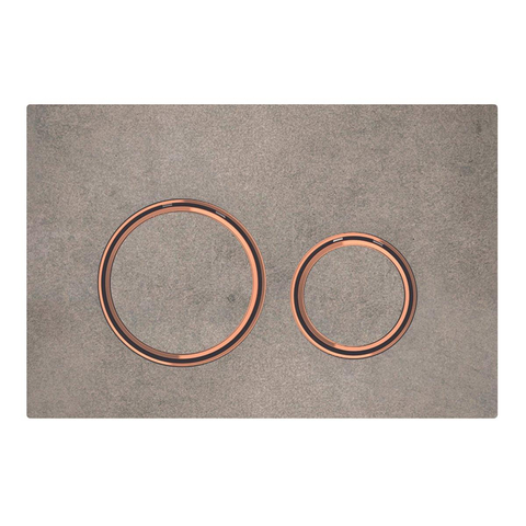 Geberit Sigma50 bedieningsplaat - 2-toets spoeling - rond - rood goud/betonlook - dualflush - rood goud (grijs) SW420910