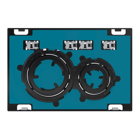 Geberit Sigma50 bedieningsplaat - 2-toets spoeling - rond - zwartchr./klantspecif. SW420755