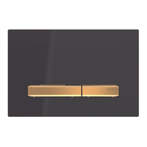 Geberit Sigma50 bedieningsplaat - 2-toets spoeling - vierkant - zwart messing SW420648