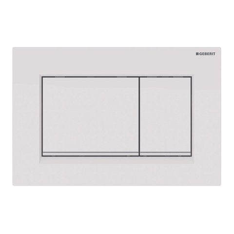 Geberit Sigma30 Plaque de commande DualFlush pour toilet et urinoir 24.6x16.4cm blanc/blanc mat SW420211