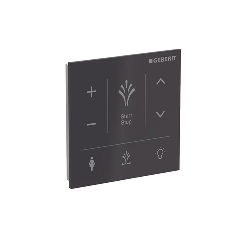 Geberit AquaClean Sela wandbedieningspaneel - 9.3x9.3cm - glas - zwart SW451762