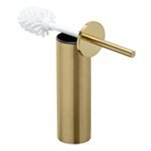 Geesa Nemox Toiletborstel - vrijstaand - witte borstelkop - goud geborsteld SW451891