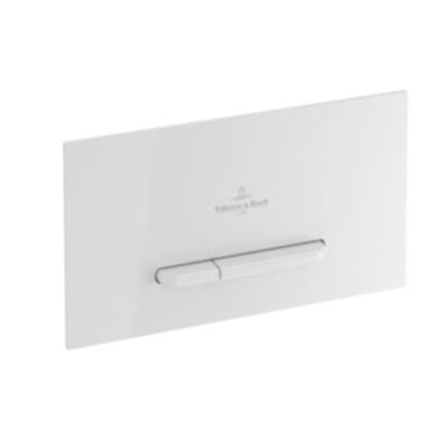 Villeroy & Boch Viconnect bedieningsplaat dualflush frontbediend - 25.3x14.5cm - kunststof - glans wit SW106653