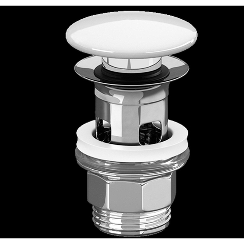 Villeroy & Boch push open plug - 32mm - stone white CeramicPlus (wit) SW1446213