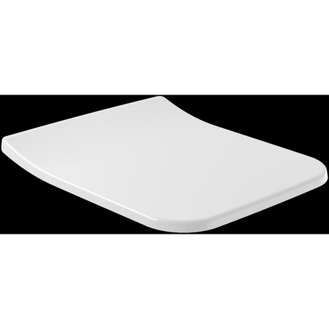 Villeroy & Boch Architectura Omnia Architectura closetzitting slimseat - met deksel hoekig - met softclose en quick release - White Alpine (glans wit) 1025079