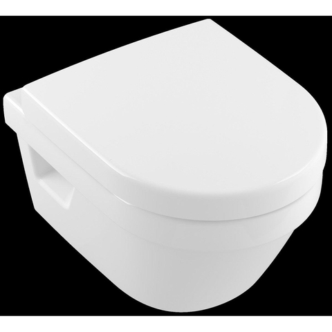 Villeroy & Boch Architectura Diepspoelcloset - compact - zonder spoelrand wandhangend - met AntiBac AntiBac CeramicPlus - White Alpine (glans wit) SW479594