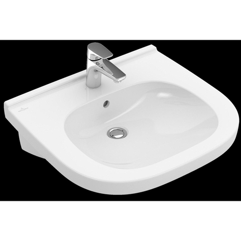 Villeroy & Boch Vicare O.novo Vita wastafel Vita - met 1 kraangat - met overloop - 55x55cm - White Alpine (glans wit) 1025053