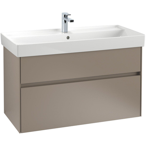 Villeroy & Boch Collaro wastafelonderkast - 95.4x54.6cm - 2 lades - mat wit SW479504