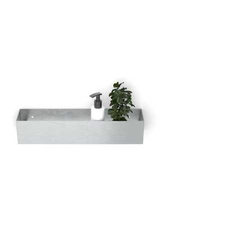 Looox Colour shelf box Special BoX rechthoek 30x10x10cm RVS geborsteld OUT14111