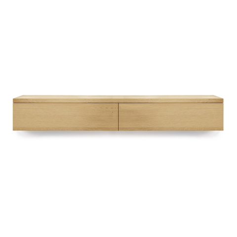 Looox Wood collection Base Block 200x30x40cm 2 tiroirs chêne old grey SW405442
