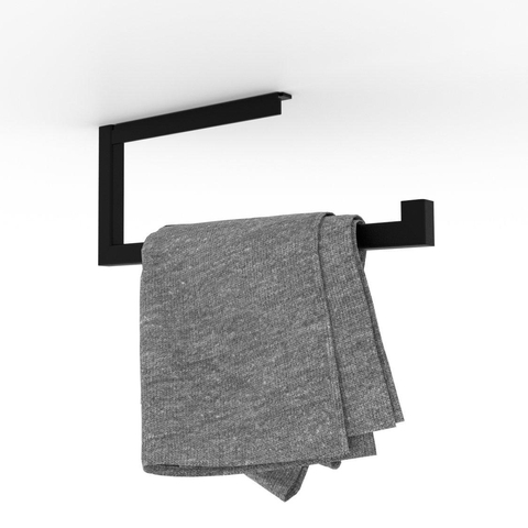 Looox Rail Handdoekhouder - 35cm - zwart mat SW392207