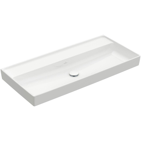 Villeroy & Boch Collaro meubelwastafel - 100x47cm - zonder overloop - zonder kraangaten CeramicPlus - White Alpine (glans wit) SW358333