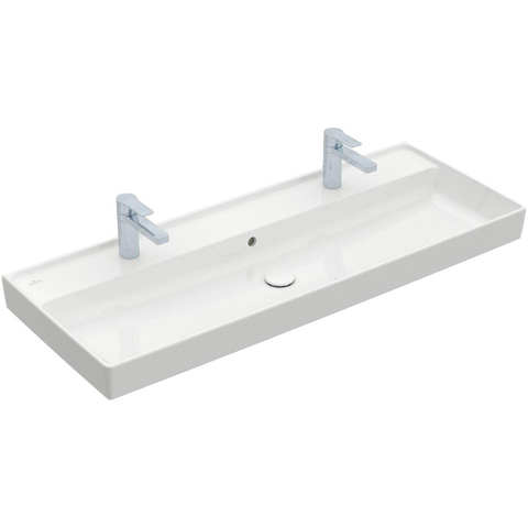 Villeroy & Boch Collaro meubelwastafel - 120x47cm - met overloop - 2 kraangaten - White Alpine (glans wit) SW358328
