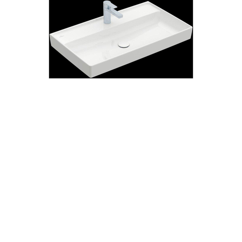 Villeroy & Boch Collaro meubelwastafel - 80x47cm - zonder overloop - 1 kraangat - White Alpine (glans wit) SW358327