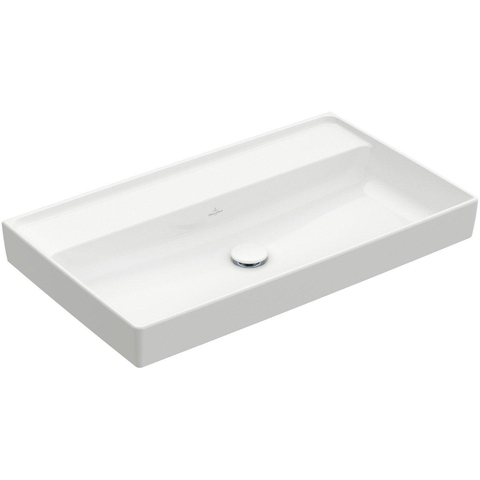 Villeroy & Boch Collaro meubelwastafel - 80x47cm - zonder overloop - zonder kraangat - White Alpine (glans wit) SW358388