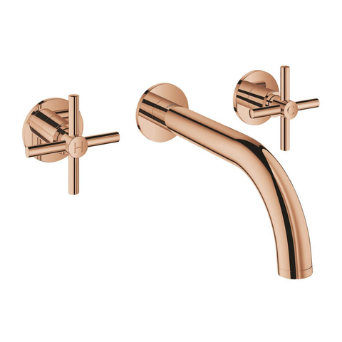 GROHE Atrio Set de finition S-size robinet mural 3 trous avec poignées croix Warm sunset SW358594