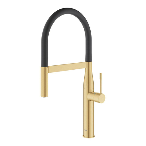 Grohe Essence Keukenkraan - hoog - 2 straalsoorten - met profesionele handdouche - brushed cool sunrise (goud) SW354704