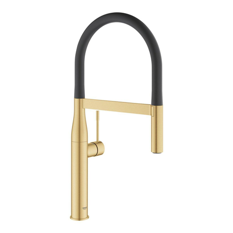 Grohe Essence Keukenkraan - hoog - 2 straalsoorten - met profesionele handdouche - brushed cool sunrise (goud) SW354704
