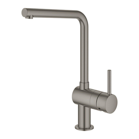 Grohe Minta Keukenkraan - hoog - l uitloop - brushed hard graphite (antraciet) SW354655