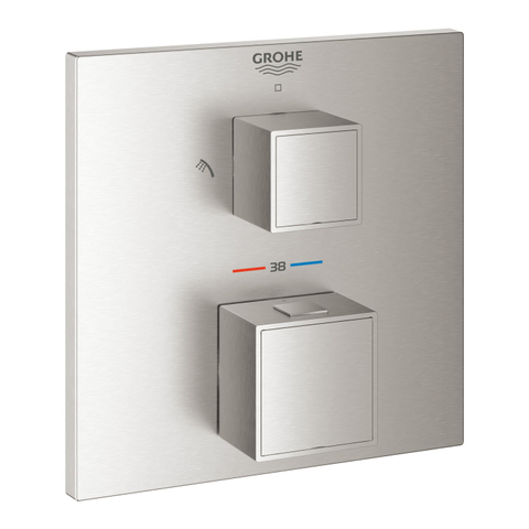 Grohe Grohtherm Cube Mengkraan inbouw - 2 knoppen - mengkraan - Supersteel (RVS) SW438973