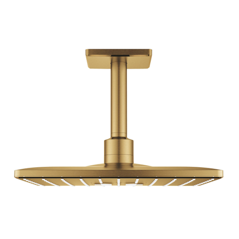 Grohe Rainshower SmartActive 310 Cube Hoofddouche - 31x 31cm - 2 straalsoorten - plafondarm 14.2cm - brushed cool sunrise (goud) SW484574