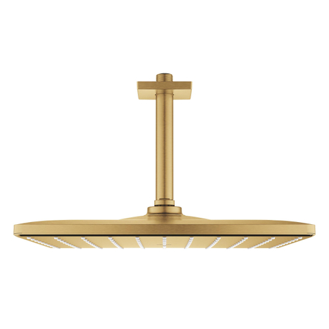Grohe Rainshower SmartActive 310 Cube Hoofddouche - 31x 31cm - 1 straalsoort - plafondarm 14.2cm - brushed cool sunrise (goud) SW484573