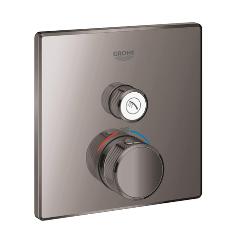 Grohe Grohtherm SmartControl Inbouwthermostaat - 2 knoppen - vierkant - hard graphite (antraciet) SW484559