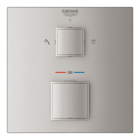 Grohe Grohtherm Cube Mengkraan inbouw - 2 knoppen - mengkraan - Supersteel (RVS) SW438973