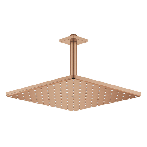 Grohe Rainshower Mono 310 Cube Hoofddouche - 31x 31cm - 1 straalsoort - plafondarm 14.2cm - brushed warm sunset (koper) SW439046