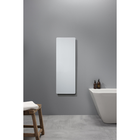 Royal plaza Kronos infrarood paneel 1200x400mm 500w mat wit met handdoekbeugel RVS incl. zij-afwerking mat wit SHOWROOMMODEL SHOW23004