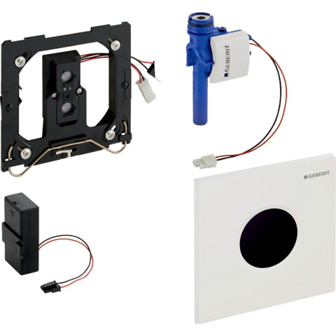 Geberit Type01 urinioir bedieningsplaat - batterij - rond - glans chroom 0700613