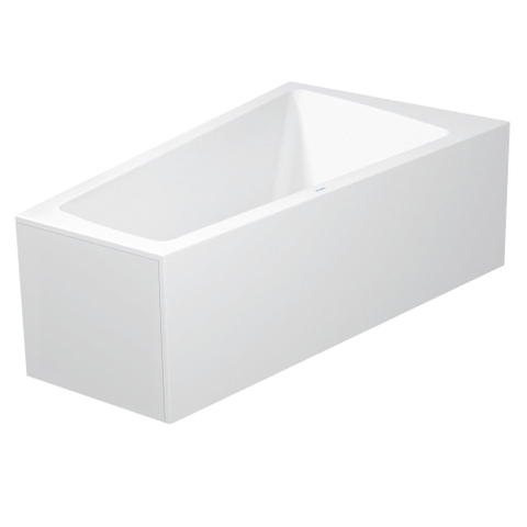 Duravit Paiova Kunststof bad acryl afgeschuind rechts - met aangevormd paneel - 170x100x46cm - met frame - glans wit 0280230