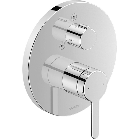 Duravit C.1 1 greeps douchemengkraan - inbouw - 170x77x170mm - hoogglans chroom SW420819