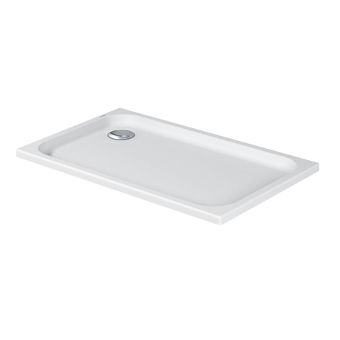Duravit D-code Kunststof douchebak acryl rechthoekig - zonder paneel - 120x70cm - met afvoergat - diameter 90mm - wit 0295843